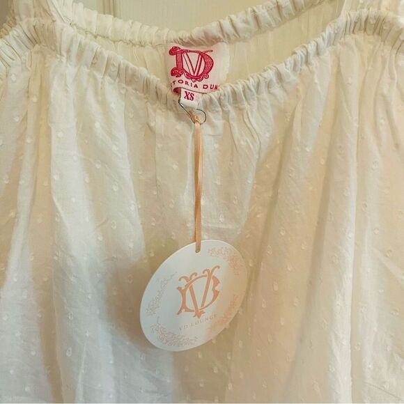 Victoria Dunn White Sleeveless Tiered Sundress NWT - Picture 4 of 10